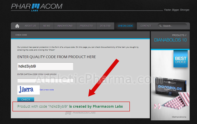Проверка подлинности PharmaCom Labs на официальном сайте